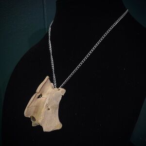 Deer Sacrum Bone Chain Necklace